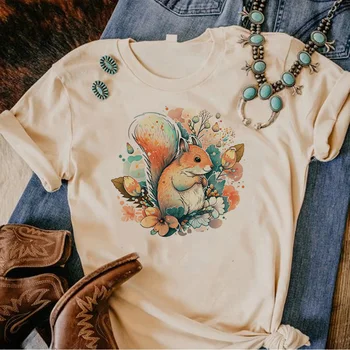 Veverička t-shirts ženy lete harajuku top žena zábavné oblečenie