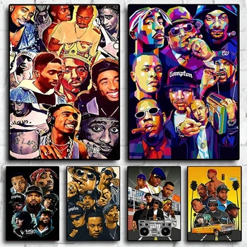Hudobné Hviezdy 2PAC Tupac Plagát, Dekorácie, Maliarstvo, Gangster Rap Tupac Hip Hop Stenu, Nálepky Domova Múr Umenia Estetické Plagáty