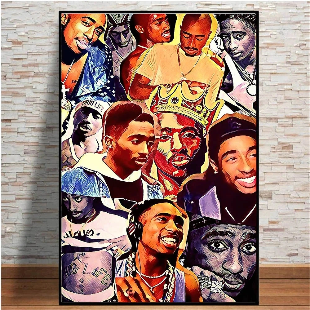 Hudobné Hviezdy 2PAC Tupac Plagát, Dekorácie, Maliarstvo, Gangster Rap Tupac Hip Hop Stenu, Nálepky Domova Múr Umenia Estetické Plagáty1