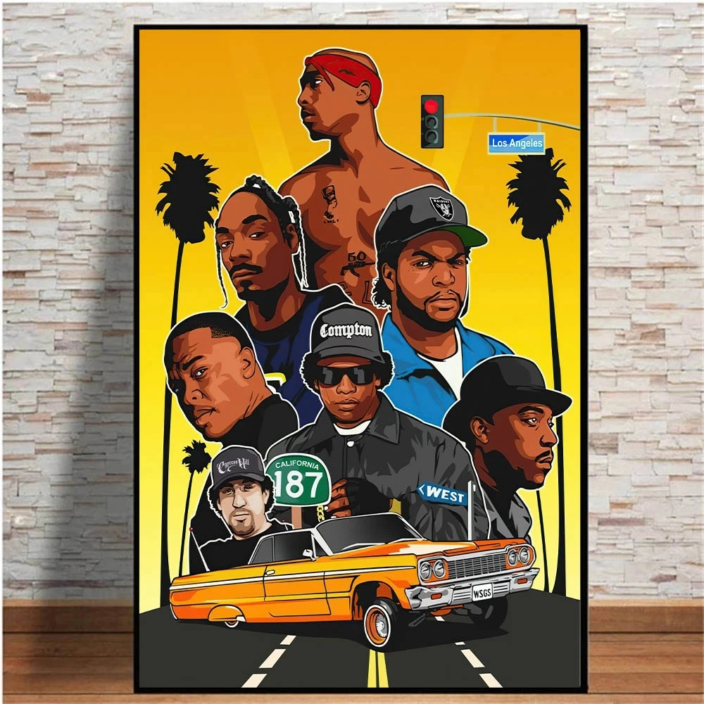 Hudobné Hviezdy 2PAC Tupac Plagát, Dekorácie, Maliarstvo, Gangster Rap Tupac Hip Hop Stenu, Nálepky Domova Múr Umenia Estetické Plagáty3
