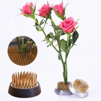 4 Veľkosti, Kvet Základ Kvetu Ikebana Držiteľ Kvetinový Dekor Hrniec Aranžovanie Kolo Ikebana Vložiť Základňu Kolíky Váza Ihly