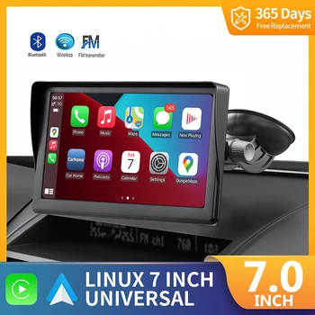 Univerzálny 7inch Auto Rádio Multimediálny Prehrávač Videa, Bezdrôtových Apple Carplay Káblové Android Auto Dotykový Displej 4.3 palcový zadnej strane obrazu