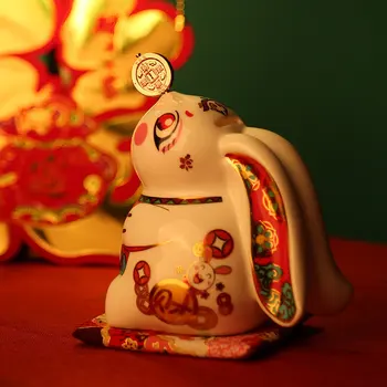 Čínsky Nový Rok Zarobiť Peniaze Králik Tvorivé Keramické Zverokruhu Slávnostné Králik Ornament Zarobiť Králik Prasiatko Darček