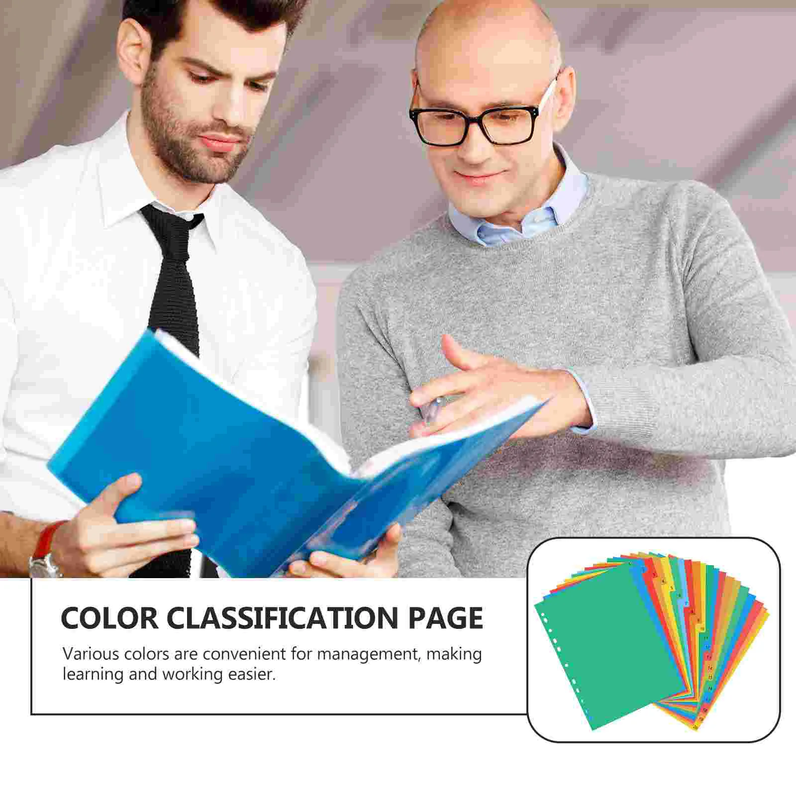 Vložiť Indexy Binder Kartu Plastové Stránke Deliče Nasadzovacie Farebné Zložky Súborov2