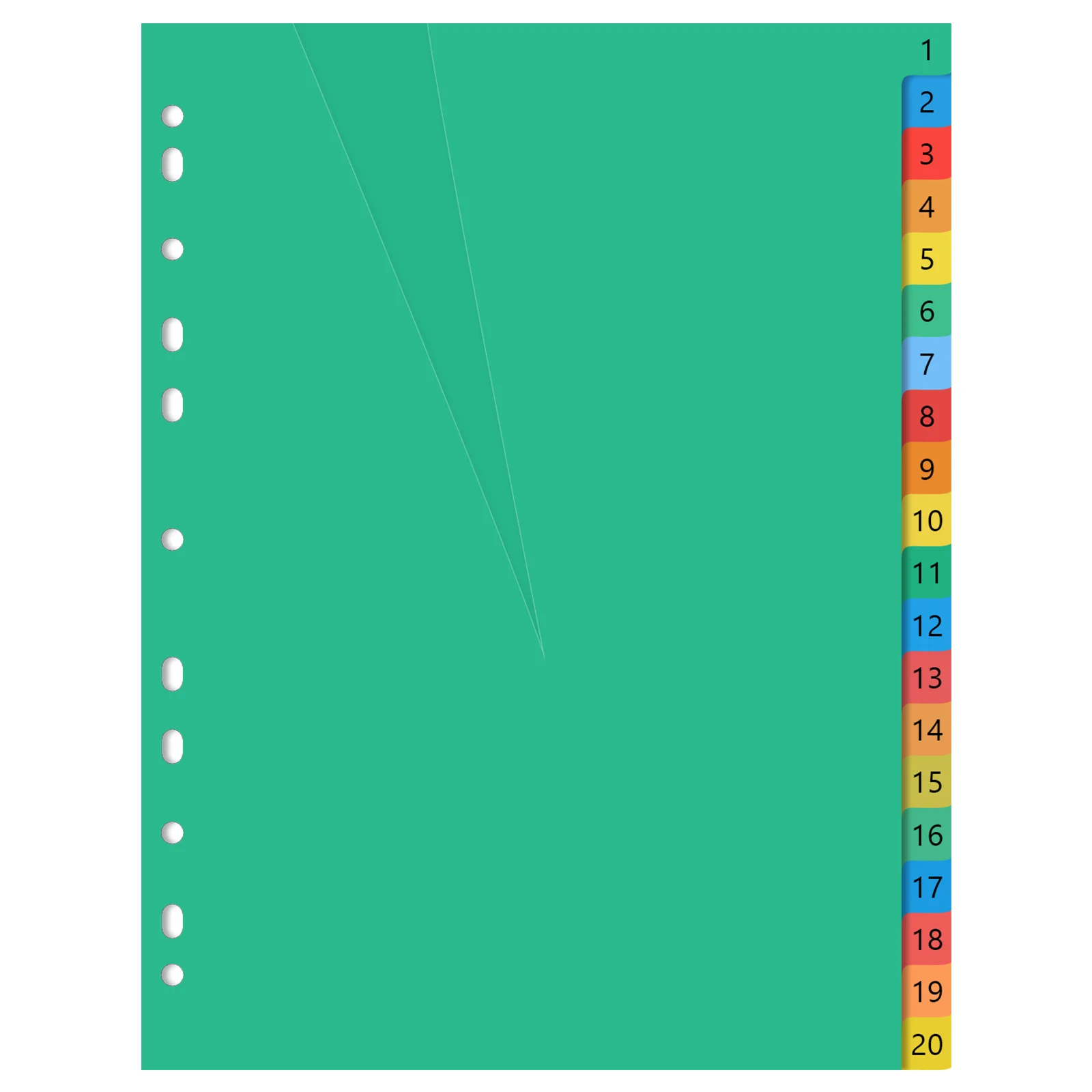 Vložiť Indexy Binder Kartu Plastové Stránke Deliče Nasadzovacie Farebné Zložky Súborov5