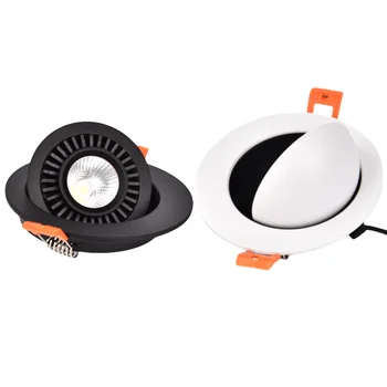 Kolo Vložené Stmievateľné LED Downlight Black/White 12W 15W Zdroj Svetla 360 ° Nastaviteľný KLASU Stropné Podsvietenie, Spot Lobby Spálne