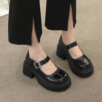 Obuv Ženy podpätky mary janes platformu Lolita topánky na podpätkoch Čerpadlá Žien Japonskom Štýle Vintage Dievčatá Vysokom Podpätku topánky pre ženy