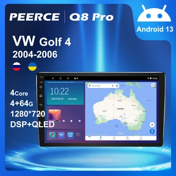PEERCE autorádia Android 13 Pre Volkswagen VW Golf 4 IV Jetta MK4 Klasiky Multimediálny Prehrávač Carplay GPS Android Auto Stereo DSP