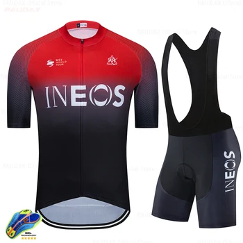 2023 INEOS Tím Cyklistika Jersey pánske Horský Bicykel Jersey Oblečenie Letné Kompletný Racing Cyklistické Oblečenie Quick-Dry Športy Nastavenie
