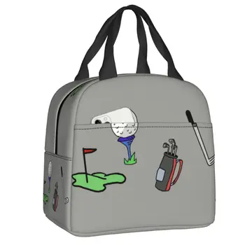 Loptu Golf Izolované Obed Tašky pre Školského Úradu Športy, Golf Golfista Prenosné Tepelné Chladnejšie Bento Box, Ženy, Deti