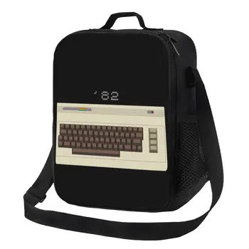 Retro Commodore 64 Izolované Obed Taška pre Kempovanie Cestovné C64 Amiga Počítač Nepremokavé Tepelnej Chladnejšie Bento Box, Ženy, Deti