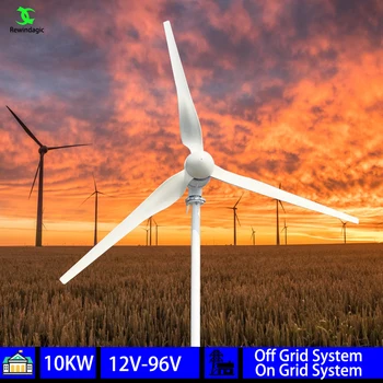 Nový Upgrade Dodaný Z poľskej Skladu silnejšie 10000W Horizontálne Veterných Turbín veterný Mlyn Pre domácich Ues Systém