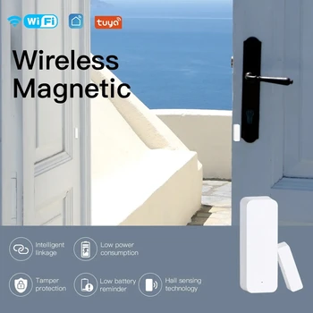 Tuya APLIKÁCIE Smart WiFi Dvere, Okno, Senzor Smart Home Bezdrôtový Dvere Dvere Magnetické Detektory Automatizácie S Alexa Domovská stránka Google