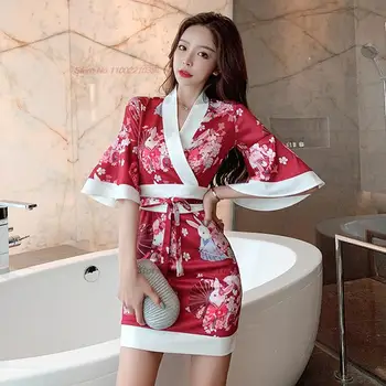2023 japonský lepšiu kimono šaty, sexy cosplay oblečenie žien tradičné župan pyžamo hotel spa kúpeľ práce šaty krásy jednotné