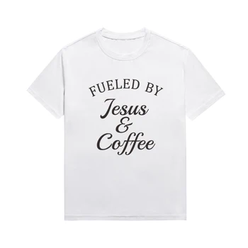 Poháňaný Ježiš Christian Slogan Žien Tees Trendy Bežné Bavlna Estetické Grafické Topy Vlastné Tričko