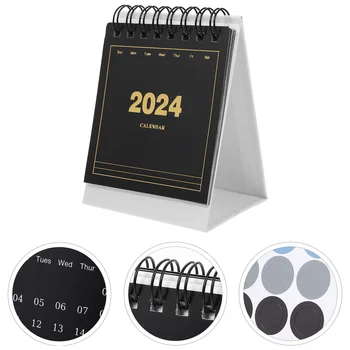 Stolový Kalendár 2023-2024 Stojí Flip Malej Ploche Mini Dekor Memorandum Tabuľka