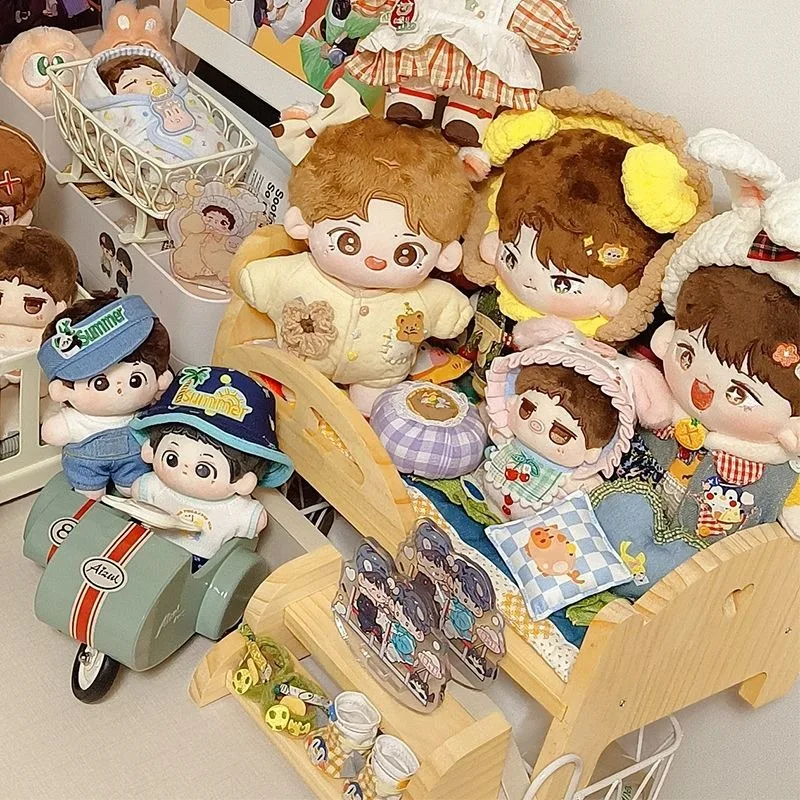 Baby Doll Miniatúrne Posteľ so Schodiskom Módne Bábiky Hrať za 20 cm 1/6 Bábika Príslušenstvo Hrať Dom Nábytok Set domček pre bábiky, Dekorácie5