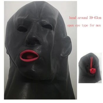 Horúce 3D Muž Latex Kapucňou s 15 CM Dlhý Nos Trubice Červená Zuby Gag Gumové Masky Zatvorte Oči / Otvoriť Oko 2 Verzia