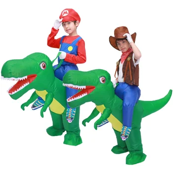 Deti Dieťaťa Nafukovacie T-Rex Dinosaura Cosplay Kostým Dievčatá Chlapci Jazdiť Dinosaura Halloween Purim Strany Nafúknuté Odev Disfraces