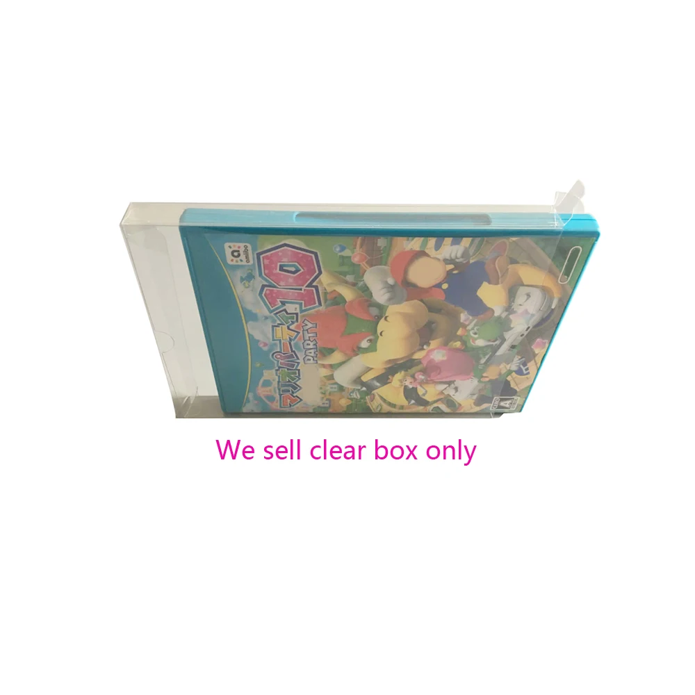 Priehľadný číry PET obal Na Wiiu wii u hry skladovanie display box zbierať plastový kufrík0