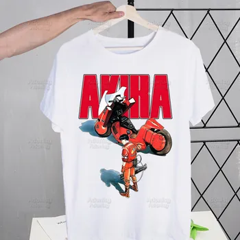 Akira Anime, Manga Japonský T Shirt Mužov Retro Topy Tees Harajuku Neo Tokio Shotaro Kaneda Tričko Streetwear Hip Hop tričká