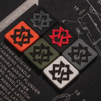 Mini 3D PVC LOGO Patch Svetelný Námestie Taktické Odznak DIY Appliques Vojenské Remienok Zdobiť
