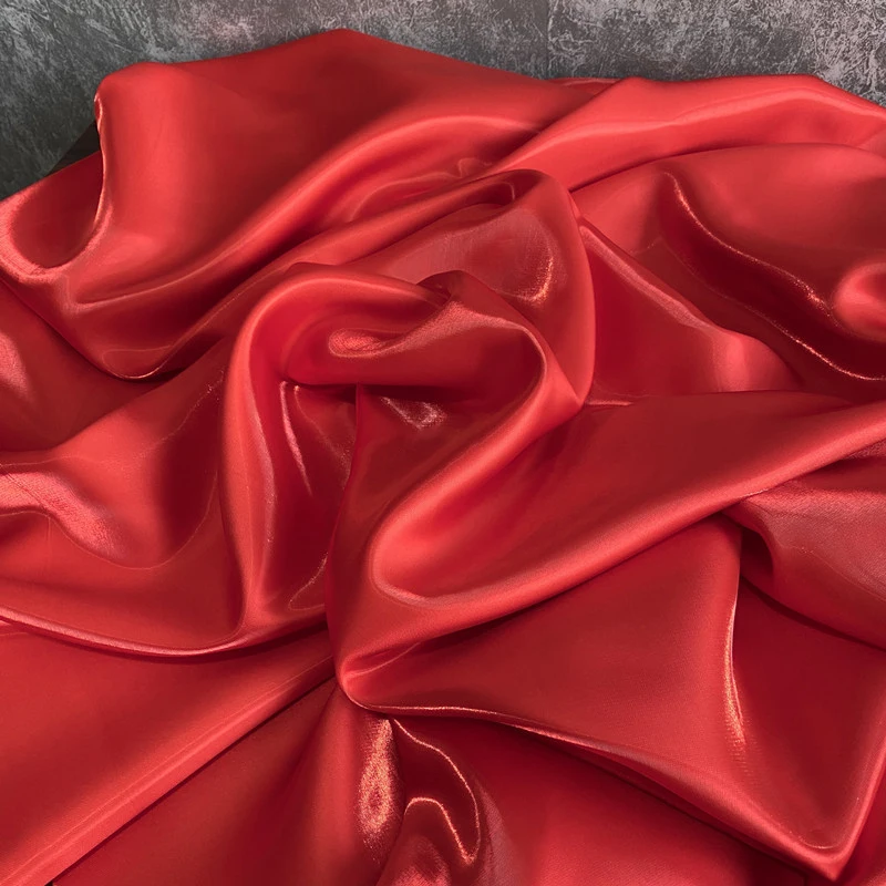 Super Lesklý Hodváb Saténové látky na Šaty Cheongsam Oblečenie, Šitie Svadobné Šaty Návrhára Textílie 50cmx150cm1