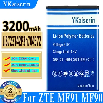 YKaiserin Nové 3200mAh Li3723T42P3h704572 Batérie Pre MTC 833F 831FT 4G WIFI Router, Modem Pre ZTE MF90 MF90+ MF90M MF91 Batérie