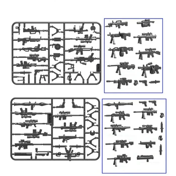 10pcs K7061 a, B a Zbraň Hračka Zbraň Vojenské Vojny MOC Tehla Časti stavebným Príslušenstvom