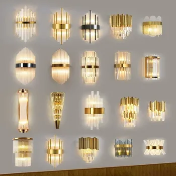 nástenné lampy, sklenené nástenné svietidlo obývacia izba dekorácie, doplnky starožitný drevený kladka kúpeľňa svetlo retro posteľ nástenné svietidlo