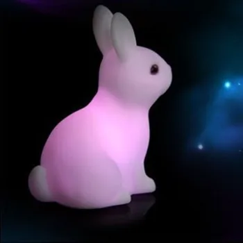 Farebné Rabbit Nočné Svetlá pre Deti Baby Darčeky Karikatúra Roztomilý Zvierat Bunny Lampa Vianočné Dekorácie Deti Darček k Narodeninám