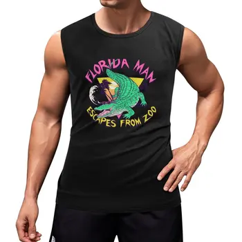 Nové Florida Človek Uniká Z Zoo tielko T-shirt muž t-shirt pre človeka bavlna t-shirts muž pánske tielka