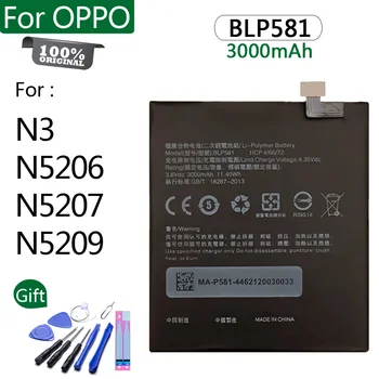 100% Originálne Batérie BLP581 Pre OPPO N3 N5206 N5209 N5207 3000mAh Vysoko kvalitné Náhradné Batterie
