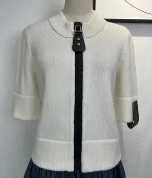 2023 jeseň zima 100% cashmere luxusné nový príchod značky tee pletenie pletené dizajnér top pre ženy