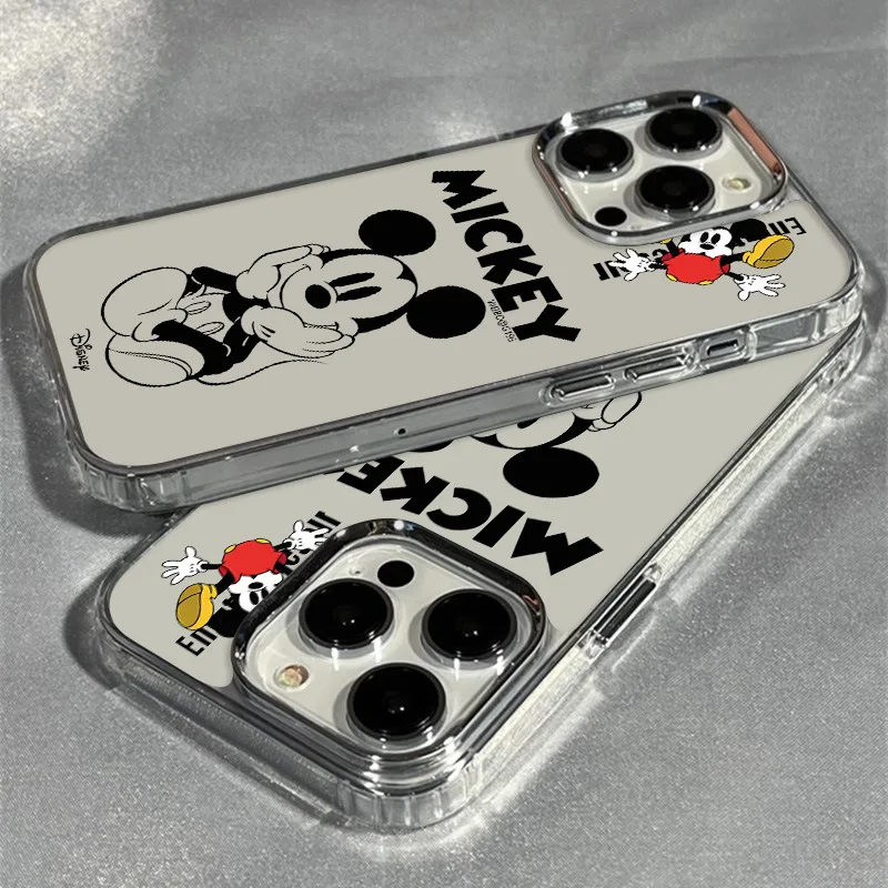 Disney Mickey Cartoon Telefón puzdro pre iPhone 11 12 13mini 14plus Promax Priehľadný Kryt pre Apple Telefón Mäkké Ochranné Shell1