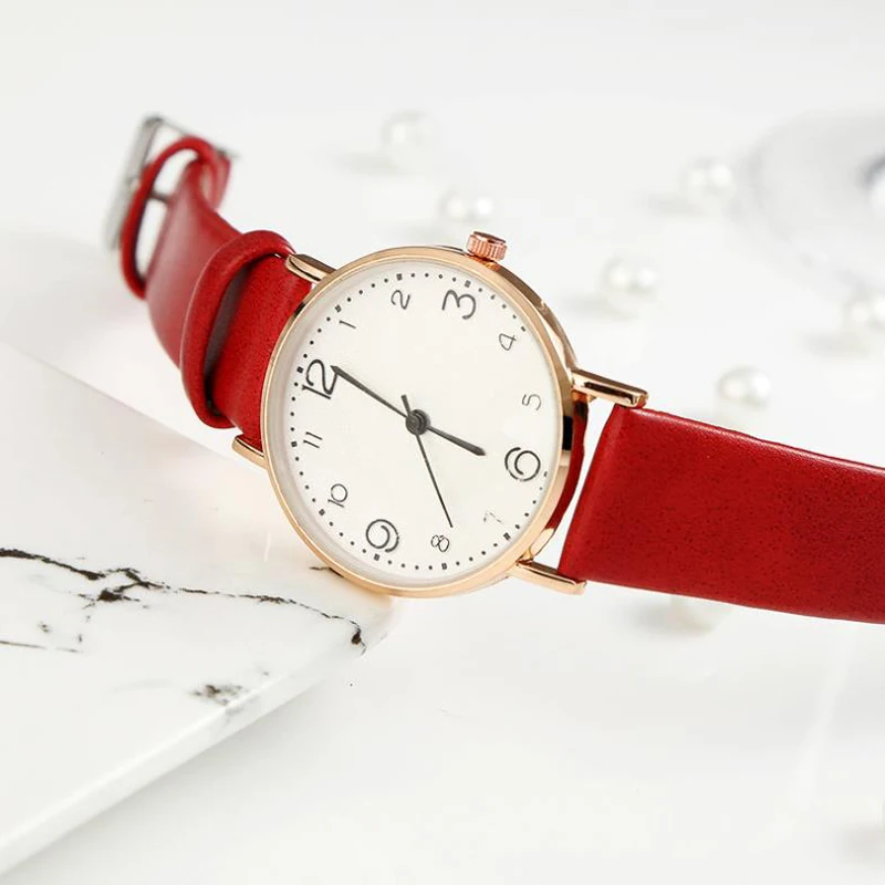 Ženy, Hodinky, Luxusné Značky Bežné Nádherné Kožený Opasok Hodinky S Elegantným Jednoduchý Štýl Quartz Hodinky Reloj Mujer4