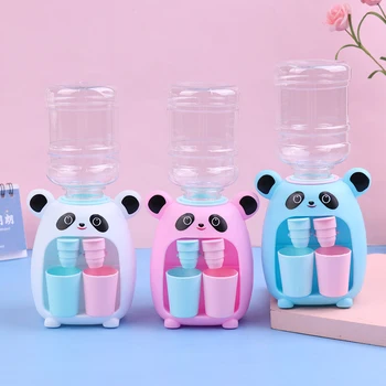 Mini Pet Roztomilý Kreslený Zásobník Vody Panda Pitie pre Deti v Pohode Simulácia Zariadenie Predstierať, že Hrať Deti Kuchyňa Hračka Darček