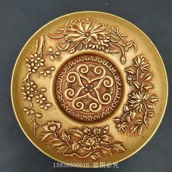 Starožitný Bronz Antický Rôzne Zbierky Dávnych Mosadz Mei Lan Zhu Ju Štyri Ročné Obdobia Ruyi Medeného Plechu Plechu