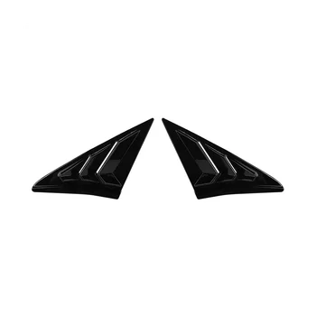 Zadné Bočné Okná Žalúzie Trojuholníkové Okno Sklo Žalúzie pre Honda Civic Hatchback 2016-2021 - Bright Black