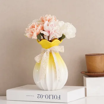 Nordic Vázy pre Jednoduché Izba Dekor Keramické Kvetinové Vázy na Sušené Kvety Moderné Domáce Dekorácie a Stolové Dekoratívne Doplnky