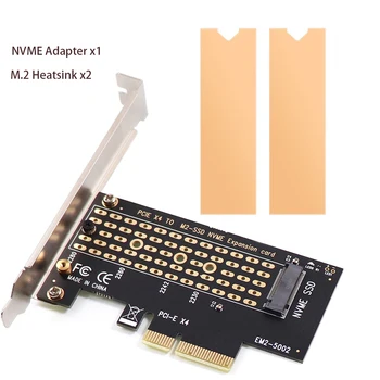 NVMe PCIe M. 2 NGFF SSD PCI Express X4 Karty Adaptéra PCIe X4, Aby M2 Karty S Meď Chladič
