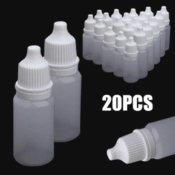 20pcs 10 ml 20ml Prázdne Plastové Stlačiteľný Kvapkadla Fľaše na Starostlivosť o Oči Kvapaliny Kvapkadla Vzorky Oči Drop Naplniteľné Fľaše