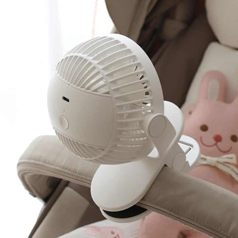 Kórejský Kočík Baby Klip Ventilátor Mini Prenosné Dobíjacie Elektrické Veternej Energie Ručné Fanúšikov Malé Vonkajšie Chladenie Ventilador2
