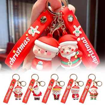 Vianočné Kvalitné Gumené Reťaze Roztomilý Kreslený Santa Claus Reťazca Vianočný Stromček, Snehuliak Príslušenstvo, Darčeky Pre Priateľov P7w7