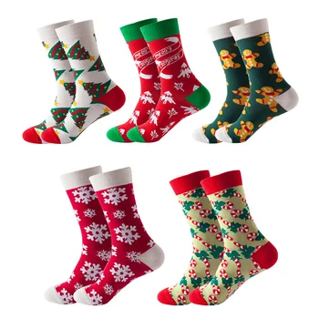 Vianočné ponožky jeseň zima Európskych a Amerických in trend ponožky Amazon polovice ponožky cezhraničnej Vianočné ponožky