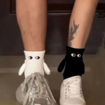3D Držanie Rúk Ponožky Zábavné Novinka Magnetické Pár Ponožky Vzťah Zodpovedajúce Ponožky, Bavlnené Ponožky, Veľkoobchod