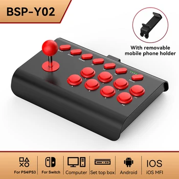 6 V 1 Retro Arkádovej Herné Konzoly Ovládač Rocker Bezdrôtové Bluetooth Káblové Boj ovládač pre Nintendo Prepínač PS4 PS3, PC