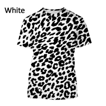 2023 Hot Predaj Klasické Farebné Leopard Tlač 3D Tlač pánske Krátke rukávy T-shirt