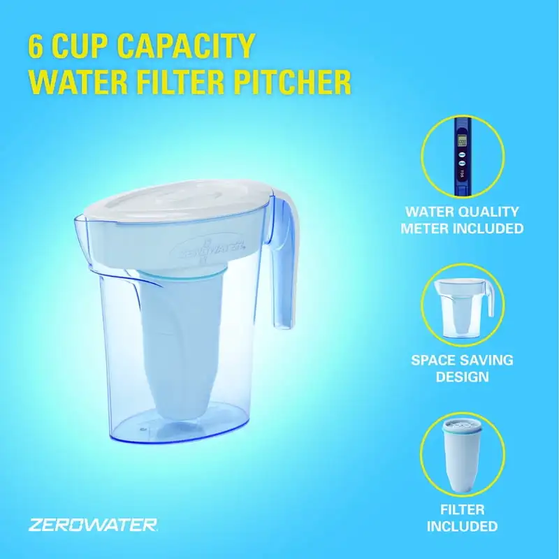 Filtrovanej Vody Džbán s Vodou Kvality Meter - Modrá2