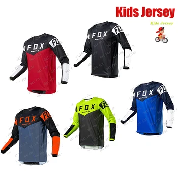 Deti z kopca Dresy Motocross MTB BATFOX Horský Bicykel Jersey Offroad DH T-Shirt Motocykel Jersey Deti bežecké Oblečenie